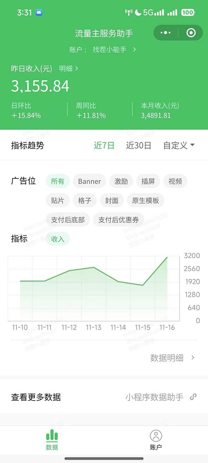微信小程序撸广告6.0升级玩法,全新变现方式,日均收益2000+插图1 134ce6305720250312220203