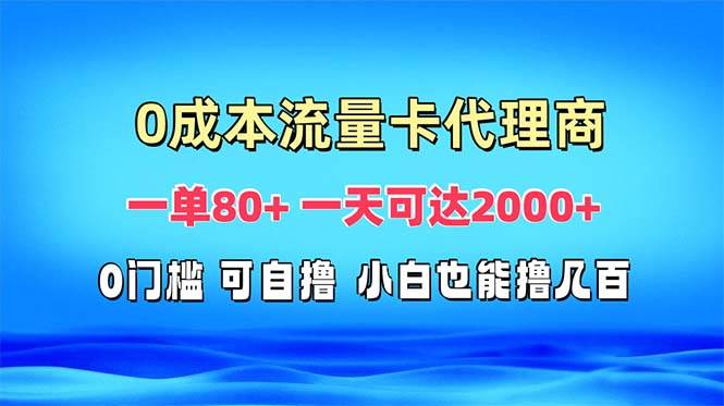 免费流量卡代理一单80+ 一天可达2000+-星火微能网