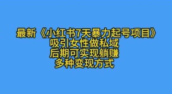 K总部落最新小红书7天暴力起号项目，吸引女性做私域【揭秘】-星火微能网